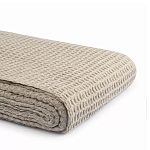 Плед из шерсти бежевого цвета с бахромой Waffle Comfort варинант исполнения - 3 | Loft Concept в Сочи