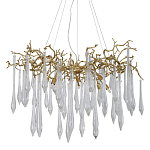 Люстра подвесная с прозрачными подвесками в форме капель Droplet Chandelier варинант исполнения - 1 | Loft Concept в Сочи