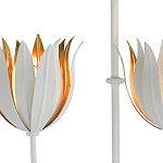 Люстра белая прямоугольная с абажурами в виде цветков тюльпана White Tulips варинант исполнения - 1 | Loft Concept в Сочи