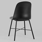 Стул из прочного пластика на металлическом основании Anora Black варинант исполнения - 5 | Loft Concept в Сочи