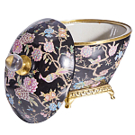 Шкатулка черного цвета с цветочной росписью Eden Garden варинант исполнения - 2 | Loft Concept в Сочи