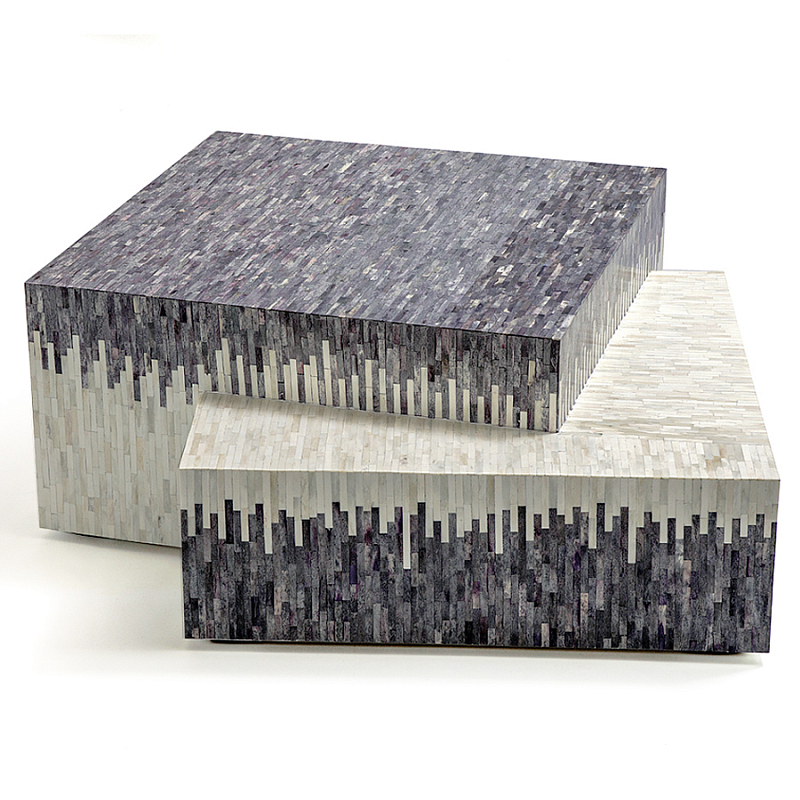 Дизайнерский журнальный стол с инкрустацией Plateau Coffee Table  ivory ( слоновая кость ) Перламутровый в Сочи | Loft Concept 