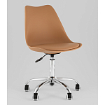 Офисный стул на металлическом основании EGGERY Brown пластик варинант исполнения - 1 | Loft Concept в Сочи