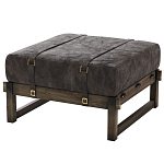 Пуф Duncan винтажная черная кожа  варинант исполнения - 2 | Loft Concept в Сочи