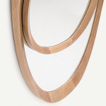 Ассиметричное зеркало в дубовой раме Infinity Symbol варинант исполнения - 3 | Loft Concept в Сочи
