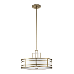 Подвесной светильник цвета латунь с белым матовым плафоном с геометрическим рисунком Feiss варинант исполнения - 7 | Loft Concept в Сочи