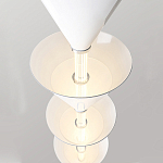 Подвесной светильник светодиодный в виде ряда белых металлических конусов  Herringbone варинант исполнения - 5 | Loft Concept в Сочи