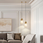 Подвесной светильник светодиодный с цилиндрическим плафоном Stone Helios варинант исполнения - 5 | Loft Concept в Сочи