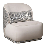 Кресло без подлокотников бежевое с принтом Macrocosm варинант исполнения - 1 | Loft Concept в Сочи