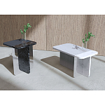 Slice журнальный столик из мрамора и массива дуба варинант исполнения - 2 | Loft Concept в Сочи