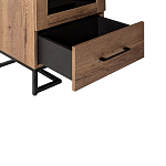 Шкаф-витрина в стиле лофт с чёрной стеклянной дверью Urban Style Space 2 варинант исполнения - 3 | Loft Concept в Сочи