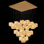 Люстра подвесная с квадратными плафонами из натурального камня Glowing Spheres варинант исполнения - 5 | Loft Concept в Сочи
