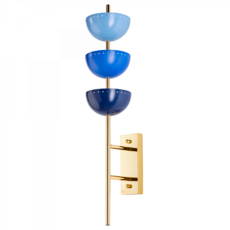 Бра LISBON SCONCE Blue Синий Глянцевое золото Голубой в Сочи | Loft Concept 