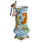 Ваза из фарфора с птицей на бронзовой ветке Garden of Eden варинант исполнения - 1 | Loft Concept в Сочи