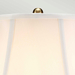 Настольная лампа с фарфоровым основанием с декоративным орнаментом и белым абажуром на темной круглой подставке Elstead Lighting варинант исполнения - 7 | Loft Concept в Сочи