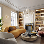 Люстра подвесная из металла с прозрачными подвесками из хрусталя Quasar 93 варинант исполнения - 7 | Loft Concept в Сочи