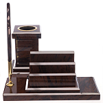 Настольный письменный набор из природного камня обсидиана Team leader варинант исполнения - 4 | Loft Concept в Сочи