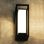 Уличный настенный светильник прямоугольный с чёрной рамкой Высота 35 см Geometric Glow варинант исполнения - 2 | Loft Concept в Сочи