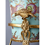 Ваза из голубого фарфора с рисунком птиц и цветов и декоративными элементами Blue Garden варинант исполнения - 11 | Loft Concept в Сочи