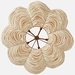 Круглая люстра волнистой формы с декором из круглых деревянных бусин White Wooden Beads Chandelier L варинант исполнения - 2 | Loft Concept в Сочи