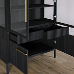 Витрина Primo со стеклянными фасадами и буфетом шпон Черный дуб варинант исполнения - 6 | Loft Concept в Сочи