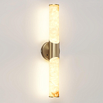 Бра с вытянутым цилиндрическим плафоном из белого алебастра на круглом основании Латунь Cryptocrystalline Stone варинант исполнения - 1 | Loft Concept в Сочи