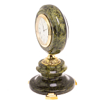 Часы настольные бронзовые из натуральных камней Мрамор и Змеевик Stone Clock варинант исполнения - 14 | Loft Concept в Сочи