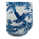 Ваза с мотивами цветущего сада с попугаями Blue Vase Inspired by Nature варинант исполнения - 3 | Loft Concept в Сочи