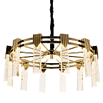 Люстра с прямоугольными хрустальными плафонами Glass Rectangles Gold Chandelier 60 варинант исполнения - 1 | Loft Concept в Сочи