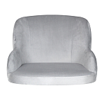 Барный стул со спинкой и подлокотниками на 4-х деревянных ножках Серый Велюр Ava Charm варинант исполнения - 2 | Loft Concept в Сочи