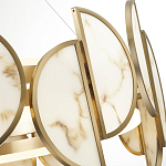 Люстра круглая с полукруглыми плафонами из искусственного алебастра в бронзовой оправе Marbella варинант исполнения - 8 | Loft Concept в Сочи