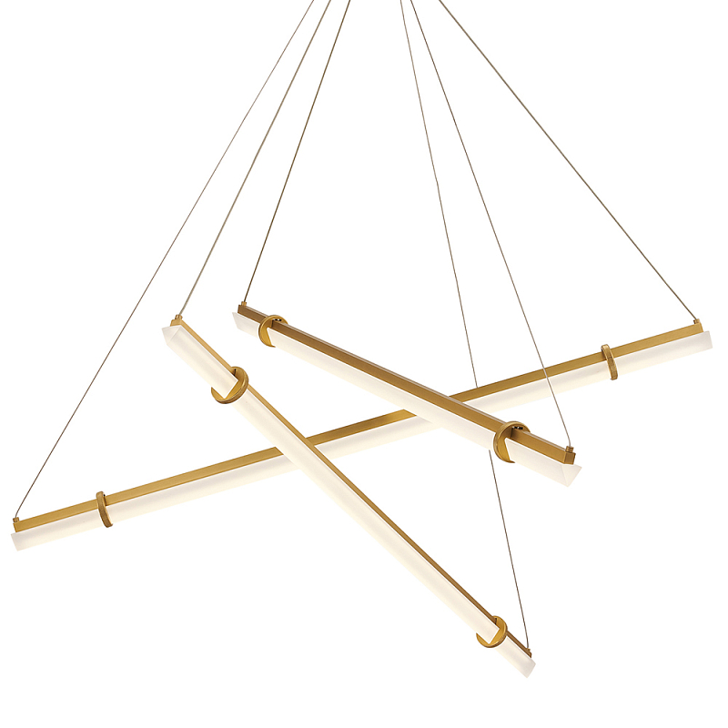Светодиодная люстра Trumpet Tube Brass 107 Латунь Белый Светодиодная люстра Trumpet Tube Brass 107 Латунь Белый в Сочи | Loft Concept
