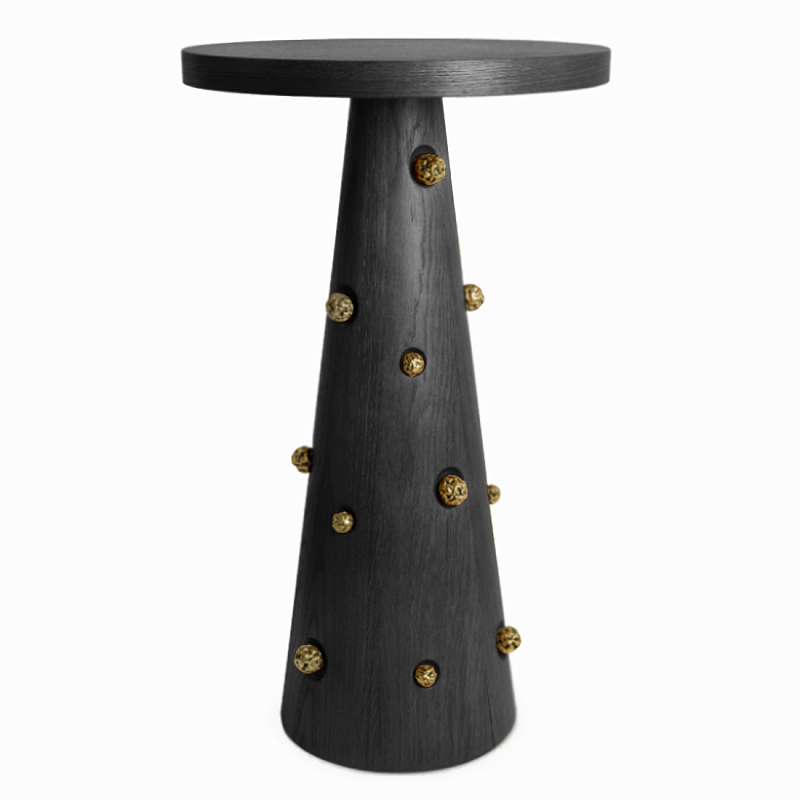 Приставной столик Okinawa Black Side table Черный Золотой в Сочи | Loft Concept 