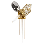 Бра с 2-мя плафонами из стекла и металла и вертикальными подвесками Gilded Mirage  варинант исполнения - 1 | Loft Concept в Сочи