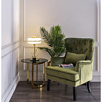 Столик журнальный золотой с темным стеклом Tastiness варинант исполнения - 3 | Loft Concept в Сочи