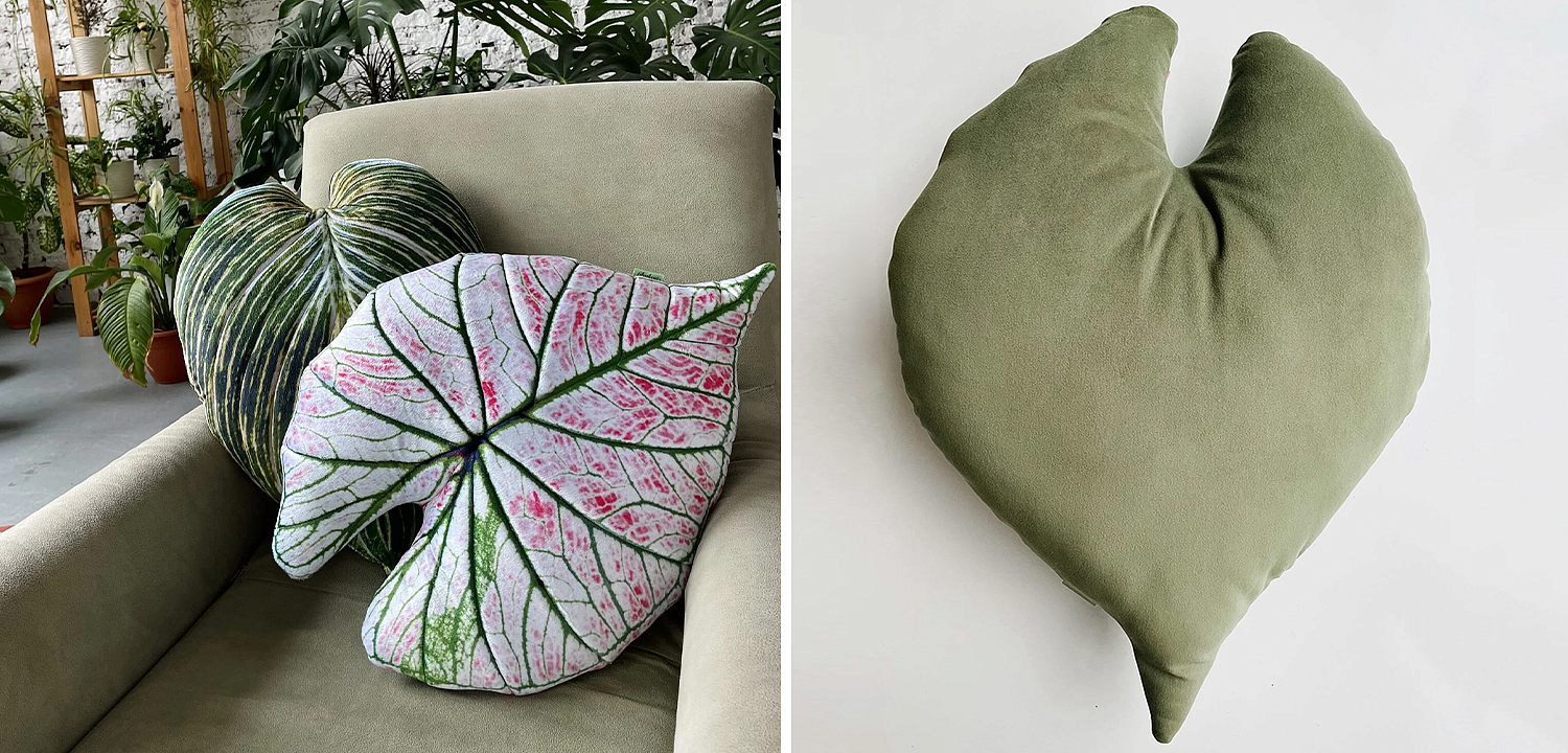 Декоративная подушка Botanical Cushion Caladium Rosebud Декоративная подушка Botanical Cushion Caladium Rosebud - Loft-Concept в Сочи