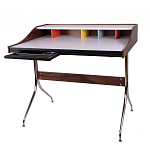 Письменный стол с 2-мя чёрными выдвижными ящиками и нишей с цветными разделителями Ballan варинант исполнения - 2 | Loft Concept в Сочи