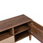 ТВ-тумба бежевая из массива бука с 2-мя дверками и ящиком Wenge Light варинант исполнения - 3 | Loft Concept в Сочи