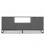ТВ-тумба цвета графит с  2-мя дверцами и ящиком Strict Lines варинант исполнения - 2 | Loft Concept в Сочи