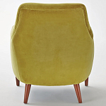 Кресло велюровое горчичного цвета Diaspro Mustard Armchair варинант исполнения - 2 | Loft Concept в Сочи