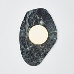 Бра с каменным основанием и плафоном из стекла в форме шара Shaw Marble Lighting варинант исполнения - 2 | Loft Concept в Сочи