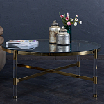 Кофейный столик со столешницей из стекла Crossy варинант исполнения - 6 | Loft Concept в Сочи