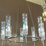 Люстра подвесная круглая с 8-ю цилиндрическими плафонами из стекла LIAISON варинант исполнения - 2 | Loft Concept в Сочи