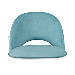 Барный стул со спинкой на 4-х деревянных ножках Голубой Велюр Ava Charm варинант исполнения - 2 | Loft Concept в Сочи