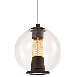 Подвесной светильник с плафоном в форме шара Inner Gleam Orb black  варинант исполнения - 1 | Loft Concept в Сочи
