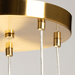 Люстра с 5-ю матовыми белыми стеклянными плафонами волнообразной формы Lucid Rain  варинант исполнения - 9 | Loft Concept в Сочи