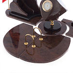 Настольный письменный набор из природного камня обсидиана коричневого Team leader варинант исполнения - 4 | Loft Concept в Сочи