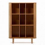 Буфет из ясеневого шпона с открытыми полками и 2-мя раздвижными дверями Toinette варинант исполнения - 3 | Loft Concept в Сочи