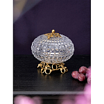 Конфетница из прозрачного рельефного стекла Eden Garden варинант исполнения - 5 | Loft Concept в Сочи