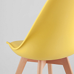 Стул с основой из пластика и мягким сиденьем Arvika Yellow варинант исполнения - 6 | Loft Concept в Сочи